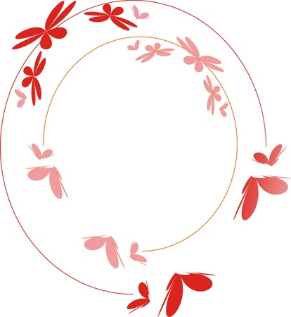 Beautiful frame on a white backgroundの写真素材