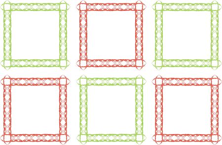 six colored picture framesの写真素材