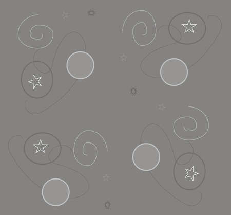 Drawing from the gray stars, ovals, linesの写真素材