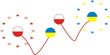 A striking pattern of circles and stars of the football championshipの写真素材