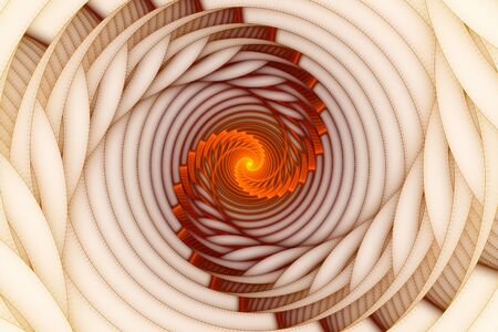 Abstract fractal glowing spiral on a light background
