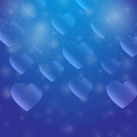 Abstract element love. Decorative illustration with hearts. Bright image bokeh. Romantic object. Valentine's Day ornament. Festive creative pattern. Simple graphic ornament. Vector.のイラスト素材