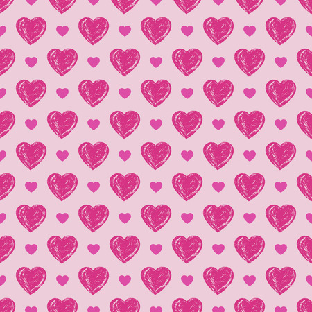 Pastel hearts seamless pattern. Romantic design. Delicate symbol of love. Decorative backdrop for...