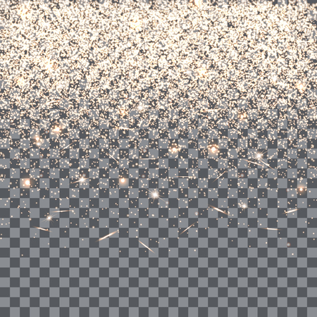 Christmas background. Flare light. Magic hat. New year celebration. Vector illustration of a transparent backdrop.のイラスト素材