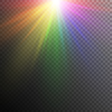 Iridescent light effect on a transparent backdrop. Background with bright rainbow colors.のイラスト素材