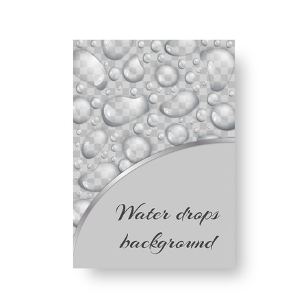 Cover catalog with shiny drops of liquidのイラスト素材