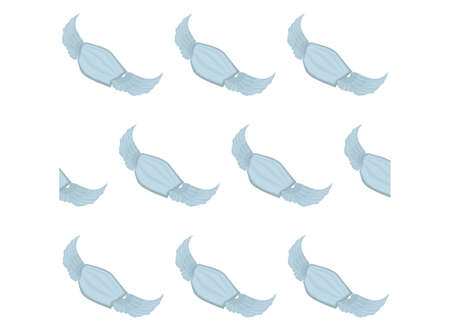 Realistic Protective Medical face mask flies with wingsのイラスト素材