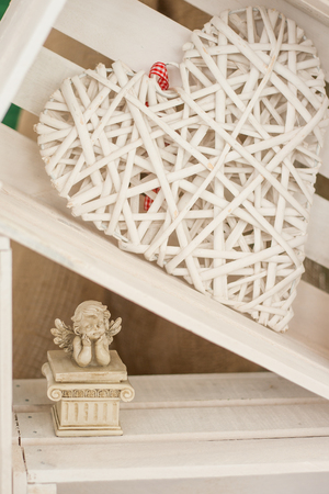 wedding decor angel and heartの写真素材