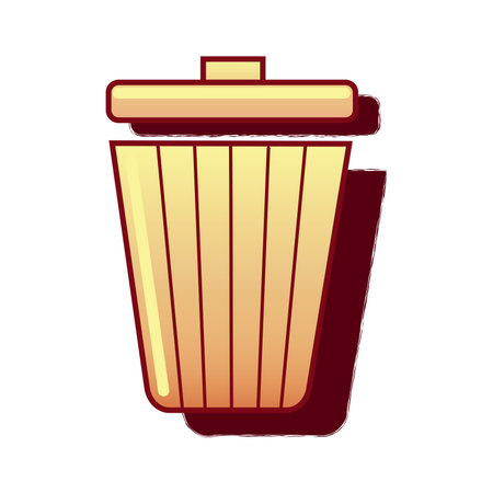 Bin PC icon. Retro PC user interface aestetic.のイラスト素材