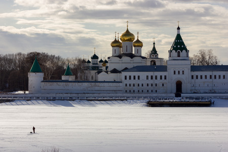 Holy Trinity Ipatiev monastery on the Kostroma river bankのeditorial素材