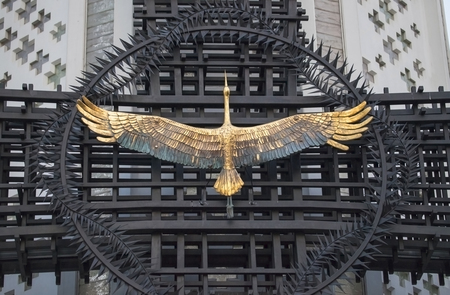 Detail of Memorial to victims of famine in Ukraine in Park of Glory on the Dnieper  in Kiev   のeditorial素材