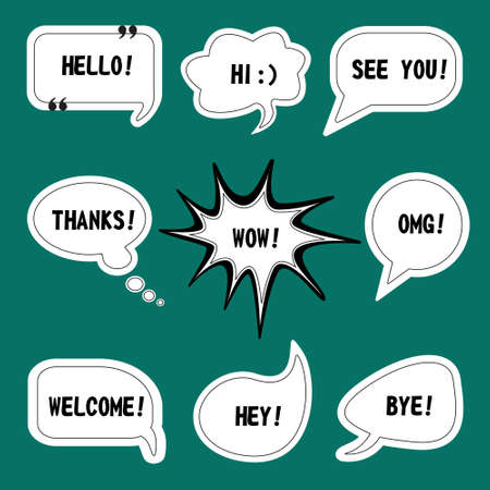 The vector illustration of speech bubbles.のイラスト素材