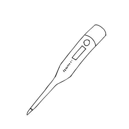 Medical thermometer. to measure human body temperature. Vector illustrationのイラスト素材