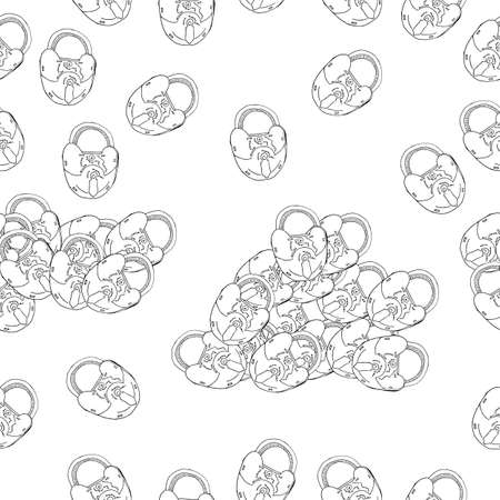 Endless pattern of falling padlock in black and whiteのイラスト素材