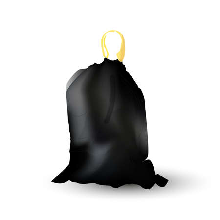 Trash bag vector illustration isolated on white background.のイラスト素材