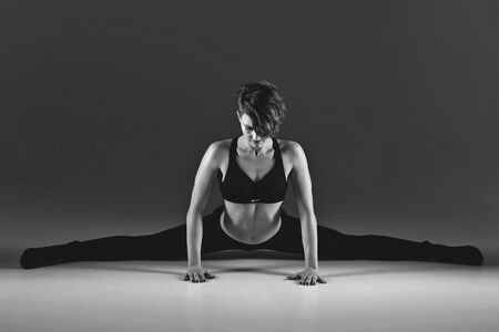 Girl dancer warming upの写真素材