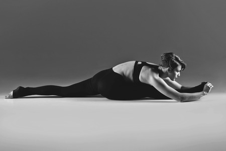 Girl dancer warming upの写真素材