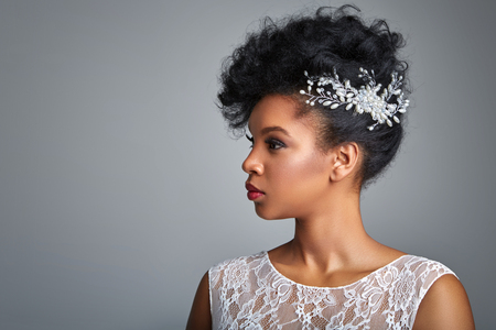 beautiful dark skin brideの写真素材