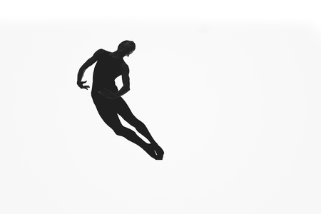 male ballet dancer silhouetteの写真素材