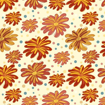 Seamless flower pattern のイラスト素材