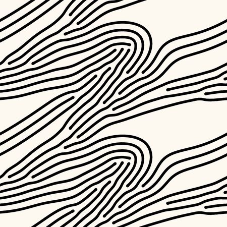 Seamless vector abstract pattern with rounded irregular compound lines, inspired by nature. Modern...