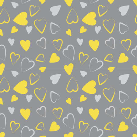 Hearts vector pattern in trendy colorsのイラスト素材