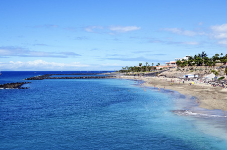 Beautiful coastal view of El Duque beach in Costa Adeje,Tenerife,Canary Islands,Spain.