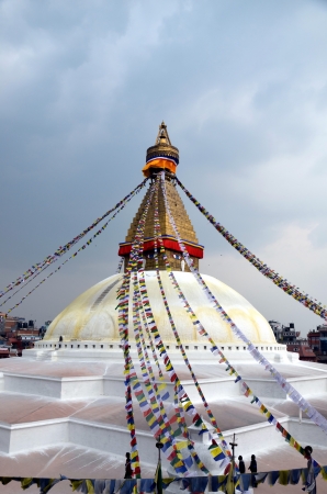 Stupa Buddanath in Katmandu, Nepalの写真素材