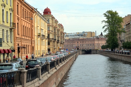 Griboyedov Canal in St  Petersburg, Russiaのeditorial素材