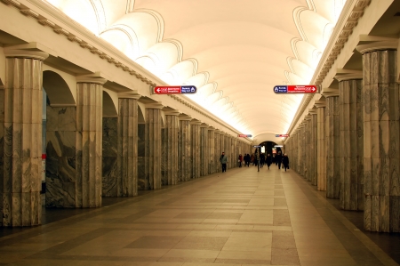 Metro station Baltiyskaya, St  Petersburgのeditorial素材