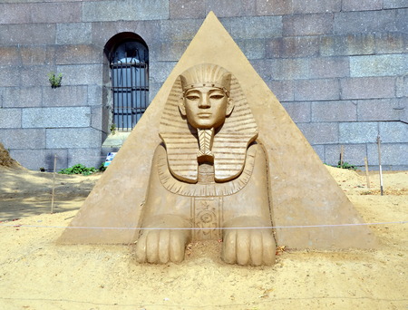 Sphinx;  Sand sculpture のeditorial素材
