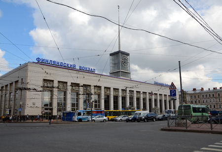 Finlyandsky Railway station in St-Petersburg, Russiaのeditorial素材