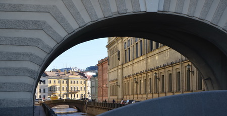 Winter Canal is a canal in Saint Petersburg Russia connecting Bolshaya Neva with Moika River in the vicinity of Winter Palaceのeditorial素材