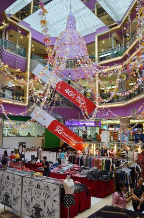 The interior of shopping mall in Bangkok Thailandのeditorial素材