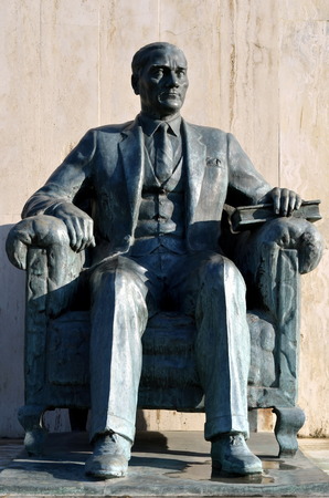 Ataturk Monument in front of the University of Izmir, Turkeyのeditorial素材