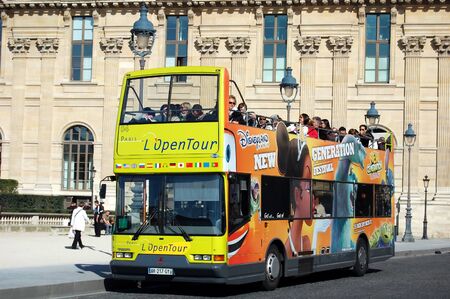 L'Open Tour bus on the streets of Paris