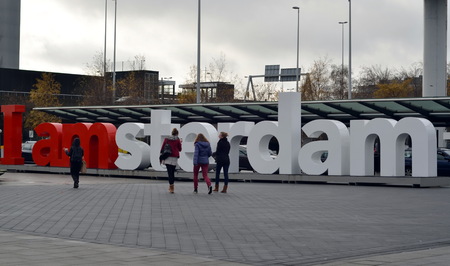 Art object "I amsterdam" in  Amsterdam, Netherlandsのeditorial素材