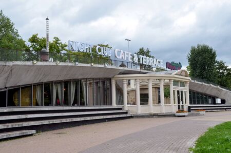 Night club Cafe & Terrace in St Petersburg, Russiaのeditorial素材