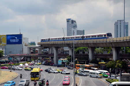 Skytrain in Bangkok, Thailandのeditorial素材