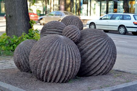 KOTKA, FINLAND - JUNE 9, 2013 - Urban sculpture in Kotka, Finlandのeditorial素材