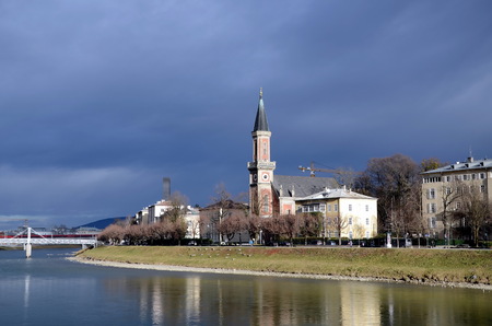 Evangelical parish church of Christ. Salzburg, Austriaの写真素材