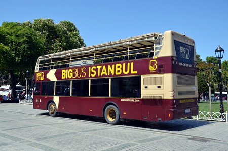 ISTANBUL, TURKEY - MAY 14, 2018 - Big Bus Istanbul - tourist bus  in Ä°stanbul, Turkeyのeditorial素材