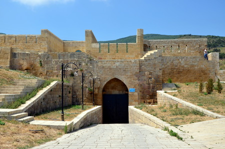 DERBENT, DAGESTAN, RUSSIA - AUG 4, 2017 - The gate of Dag-Kapa in the fortress of Naryn-Kala. Derbent, Dagestanのeditorial素材