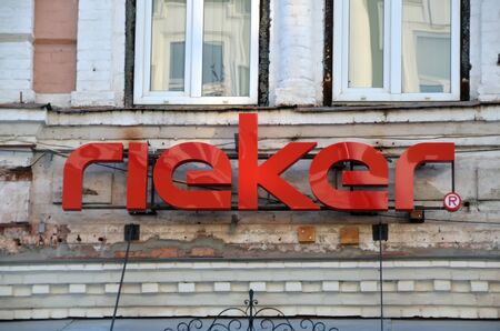 VOLOGDA, RUSSIA - JUNE 9, 2019 - Shoe store Rieker in Vologda city, Russiaのeditorial素材