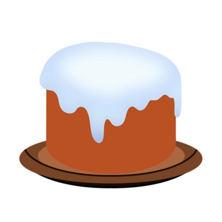 illustration Easter cake hand-drawn on a white background for decoration design.の写真素材