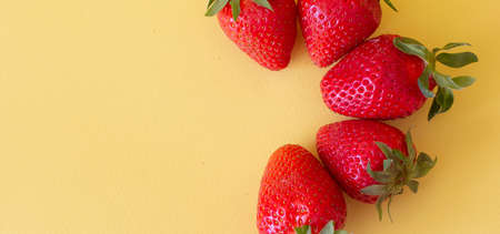 strawberries on a light background