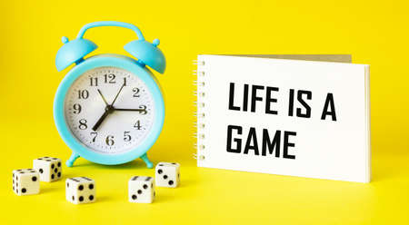 Life is a game, don't let the game change you. Motivational Inspirational Quote for Success Vintage Passion for Happinessの写真素材