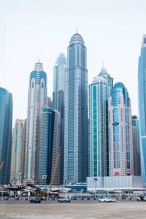 Dubai, UAE, March 2018 Skyscrapers in Dubai Marina.のeditorial素材
