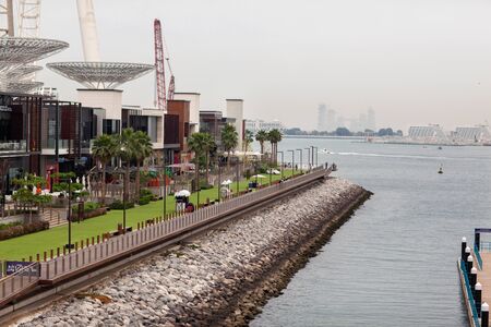 Dubai, United Arab Emirates, April 2019 Attractions on the Blue Waters Islandのeditorial素材