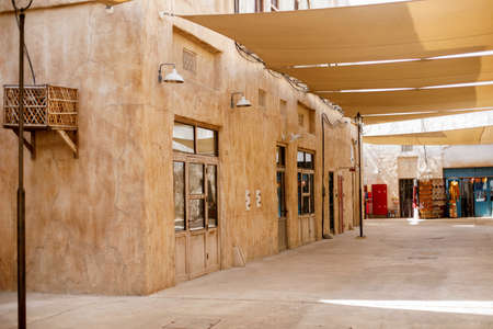 Dubai, UAE, May 2021. Traditional Arab streets in the historic district of Old Dubaiのeditorial素材